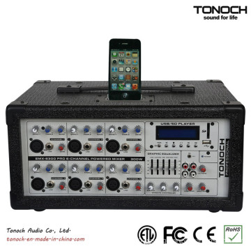 6 Channels Power Box DJ Mixer